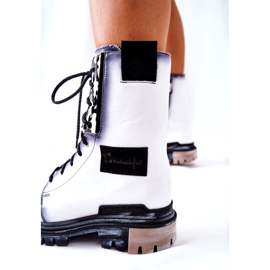Kožne čizme Tople čizme Maciejka bijele 05113-11 bijela crna 1