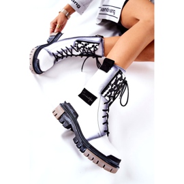 Kožne čizme Tople čizme Maciejka bijele 05113-11 bijela crno 3