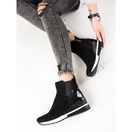 W. Potocki Čizme na klin Potocki crna 1