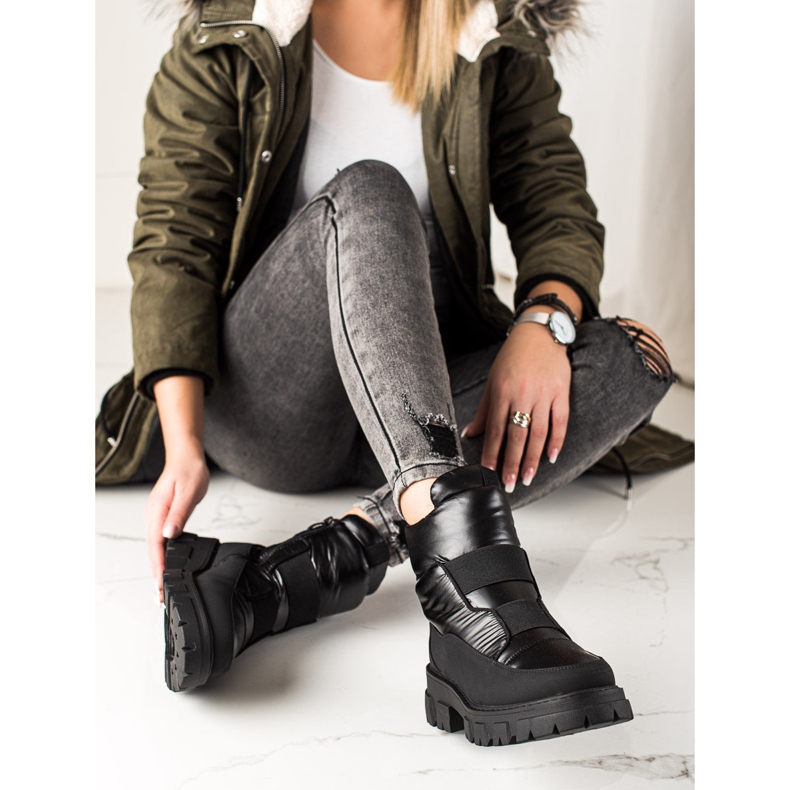 Weide Crne čizme za snijeg na klizaču crna 2