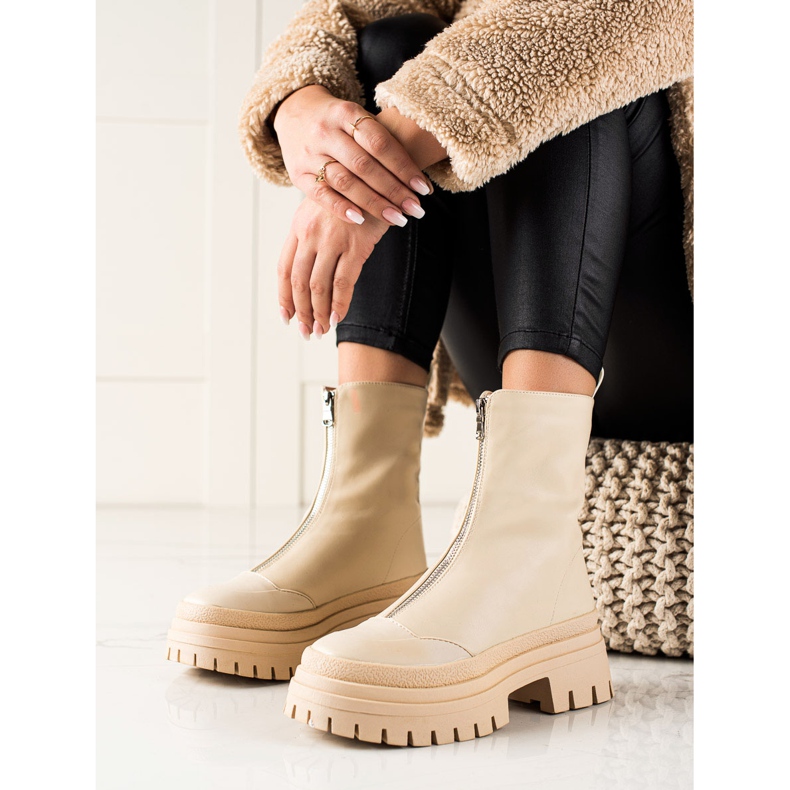 Seastar Klasični radnici s patentnim zatvaračem bež 1