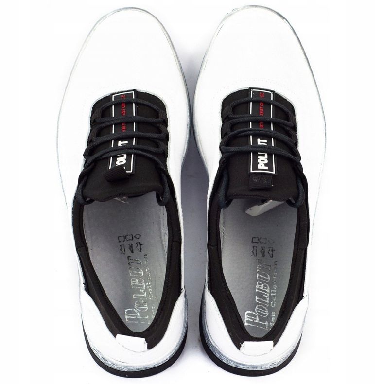 Polbut Muške kožne ležerne cipele K24 bijele boje bijela 4