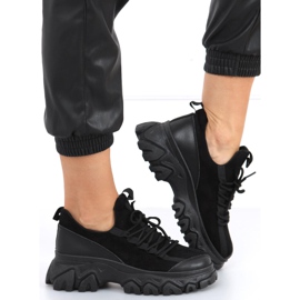 Huggy Black sportske cipele s visokim potplatom crno 1