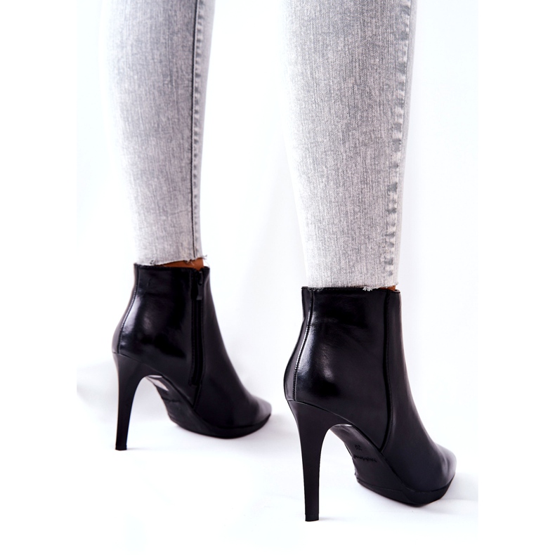 Ženske čizme na visoku petu Sergio Leone BT501 crno 1