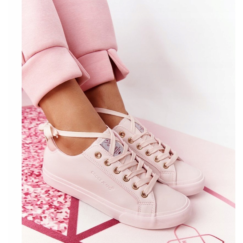 Big Star Ženske tenisice od eko-kože Cross Jeans HH2R4004C Pink ružičasta 6