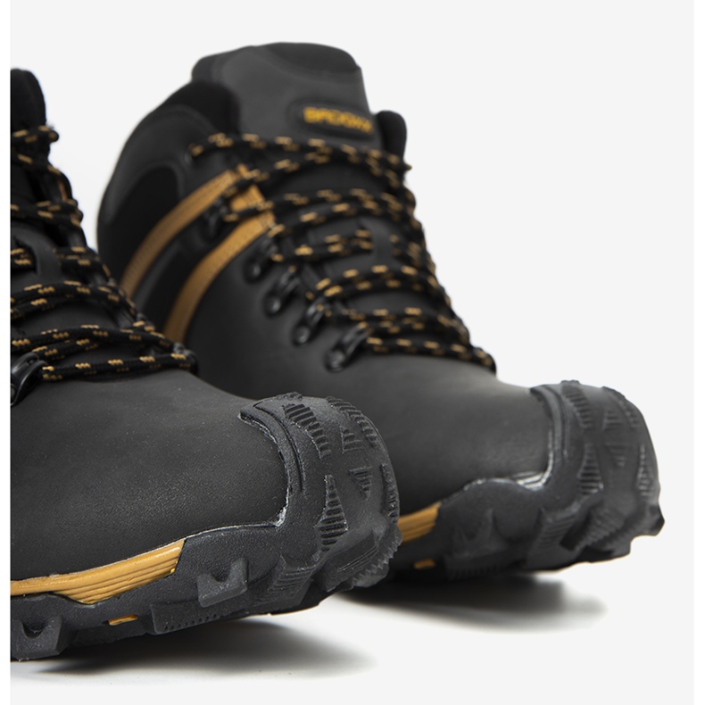 Black Barry muške izolirane sportske cipele crna žuta boja 1