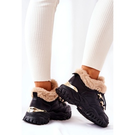 PM1 Crne sjajne crne tople kožne sportske cipele crna 1