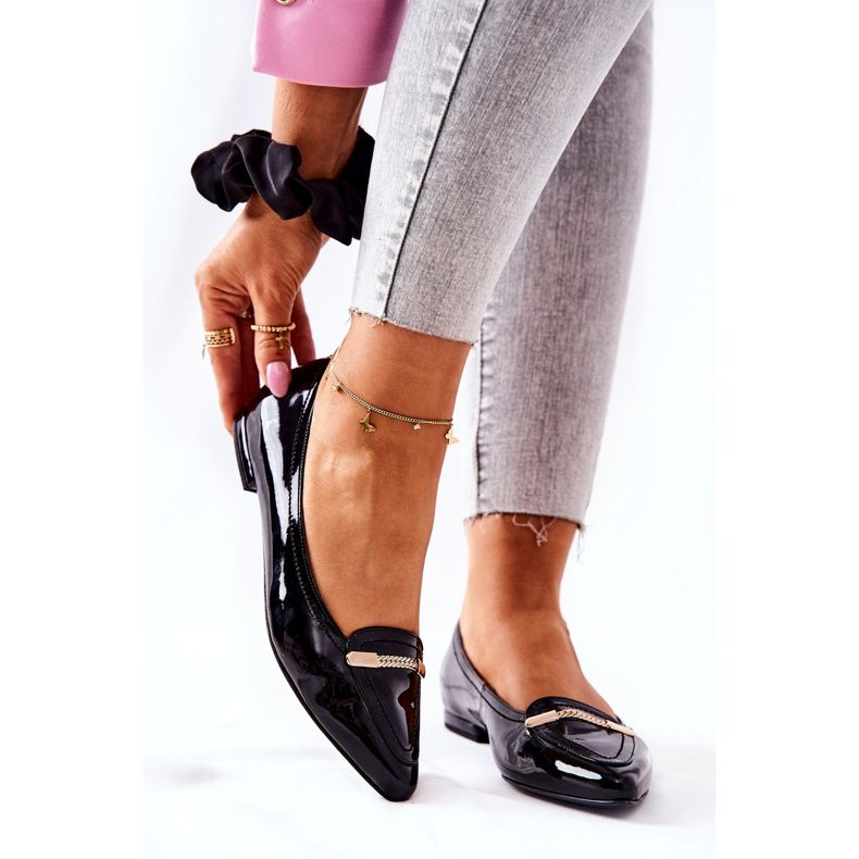 Monnari balerinke od lakirane kože 0160-020 crne crna 1