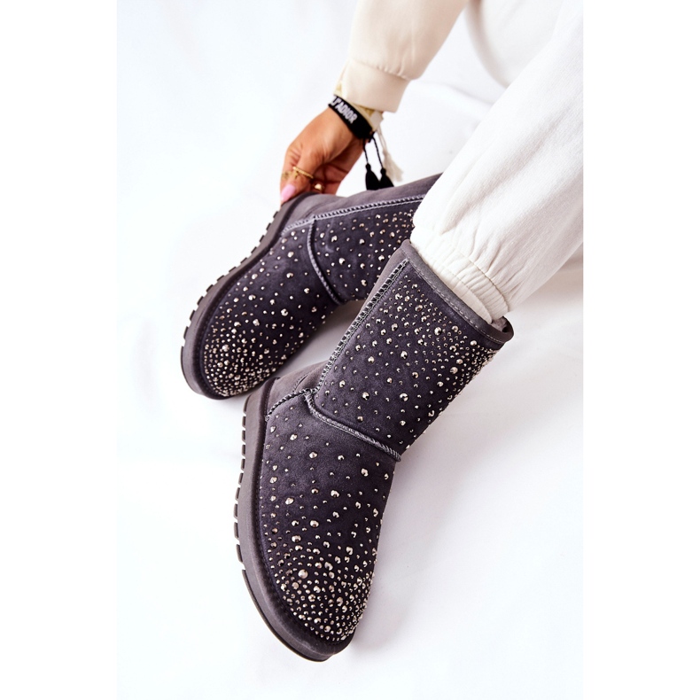 Topli Mukluki s mlaznicama Grey Mariella srebro 1