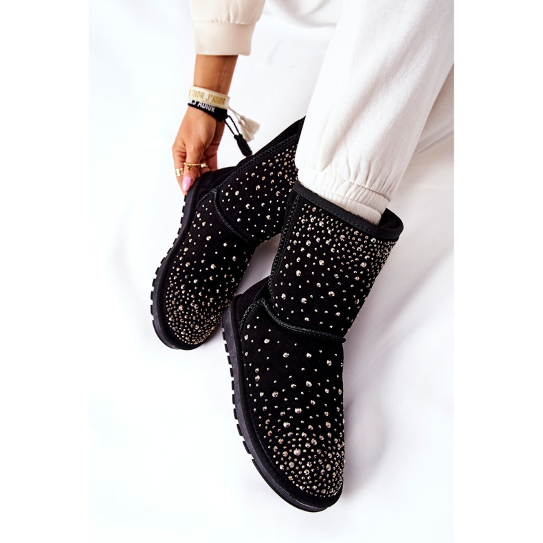 Topli Mukluki s mlaznicama Black Mariella crno 1