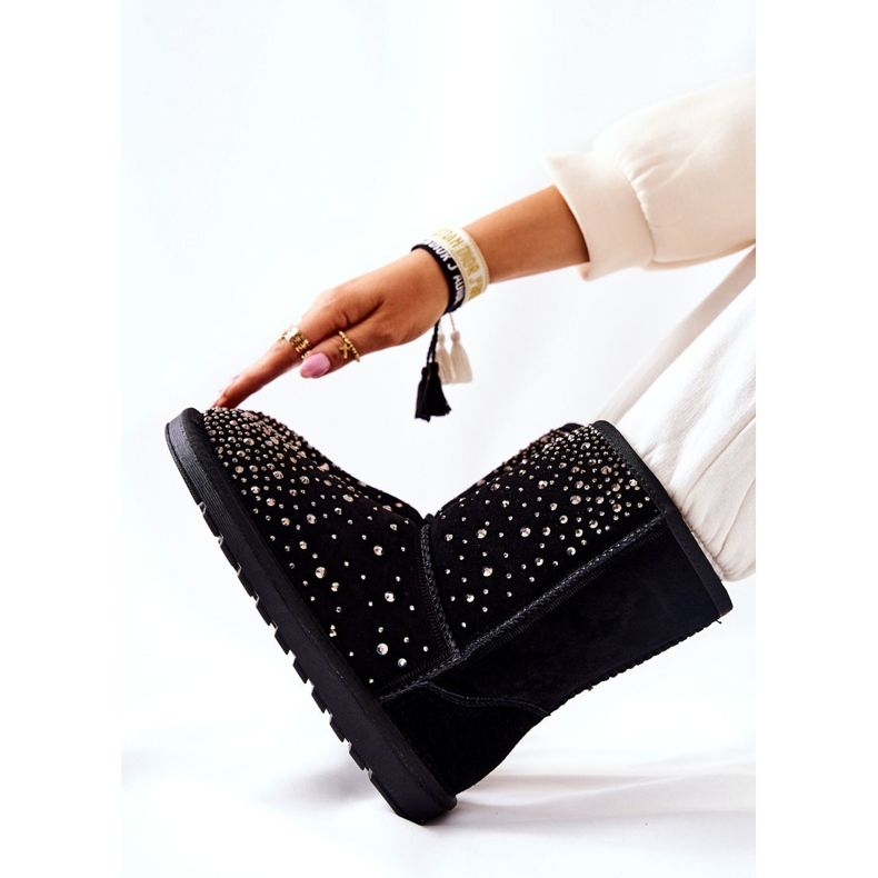 Topli Mukluki s mlaznicama Black Mariella crno 2