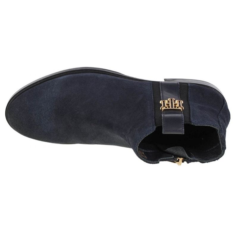Tommy Hilfiger Interlock ravne čizme od antilopa W FW0FW05184-DW5 mornarsko plava 2