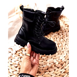 FR1 Klasične dječje crne čizme s patentnim zatvaračem Clarika crno 3