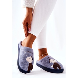 WJ1 Tople papuče za sobove Blue Jilly smeđa plava 2