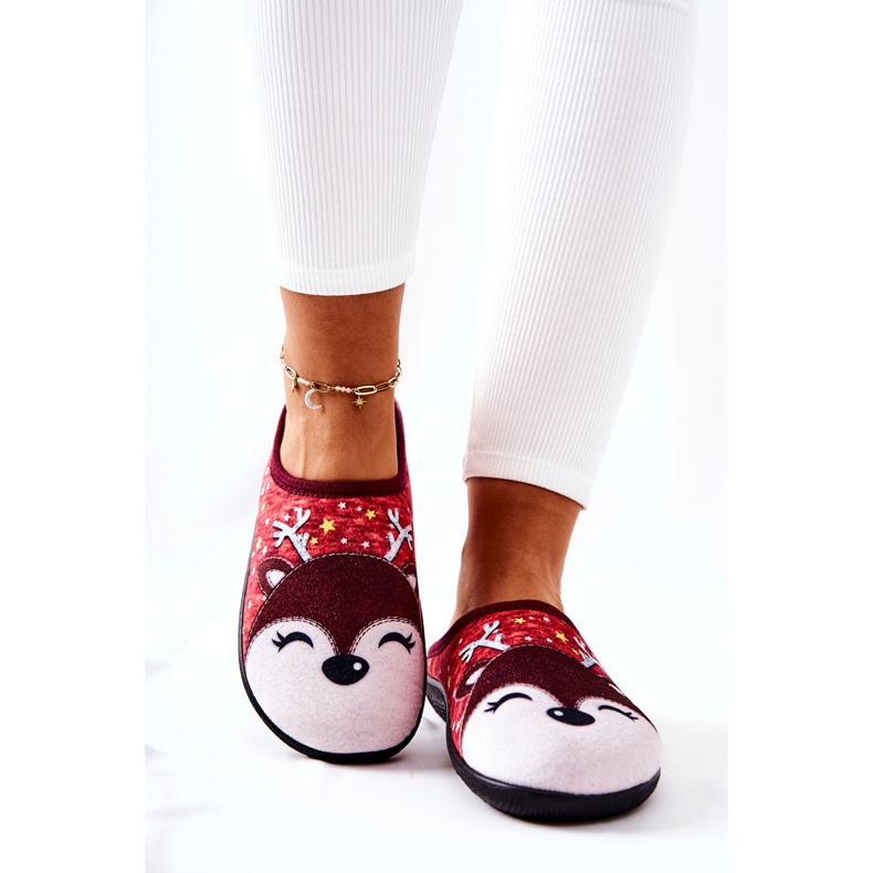 WJ1 Tople papuče za sobove Red Taffy crvena višebojan 1