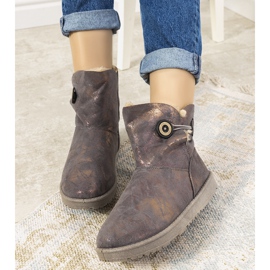 Ženske sive i zlatne čizme za snijeg od Kanga siva zlatna 2