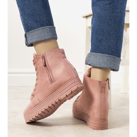 Ružičaste tenisice na klin Lara ružičasta 1