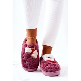 WJ1 Božićne papuče Djed Mraz i ljubičasti sobovi ljubičasta 2