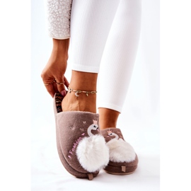 WJ1 Rey's Brown Swan tople papuče smeđa 2