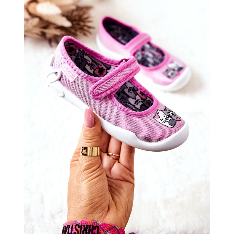 BEFADO S.A. Balerine papuče Befado Cats 114X465 Pink ružičasta 2