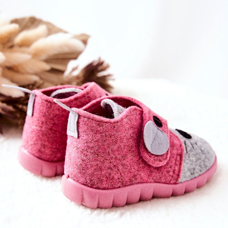 BEFADO S.A. Papuče Befado Myszka 526P104 Pink-Siva ružičasta 1