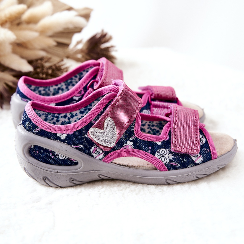 BEFADO S.A. Befado sandale s čičak trakom 065X151 Mornarsko plavo-ružičasta tamnoplava 2