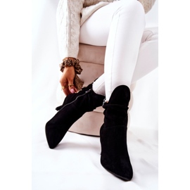 Kožne čizme na visokoj peti Laura Messi 2427 crne crna 2