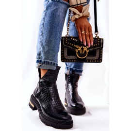 PA2 Kožne čizme Warm Crocodile Black Tanya crno 1