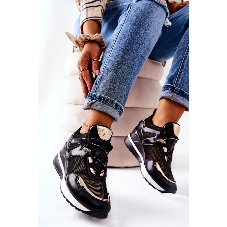 Vinceza Ženske sportske tenisice crno-zlatne Colli crna zlatni 2