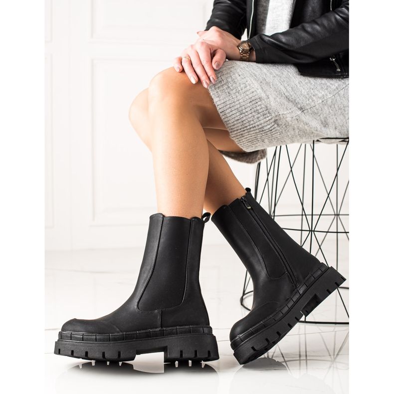 Seastar Visoke čizme s eko kožom crna 1