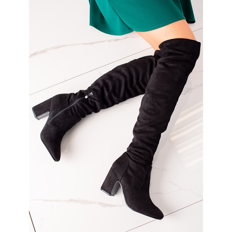 Super Me Klasične čizme na visoku petu crna 1