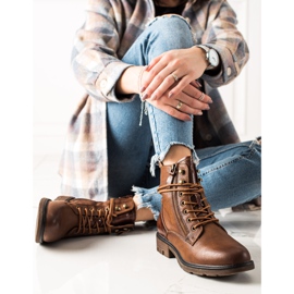 Evento Ležerne smeđe gležnjače na vezanje smeđa 1