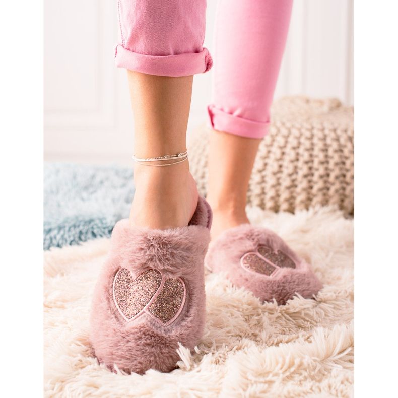 Evento Papuče sa srcem ružičasta zlatni 1