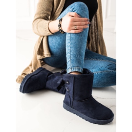 TRENDI Mukluki s mašnom tamnoplava 2