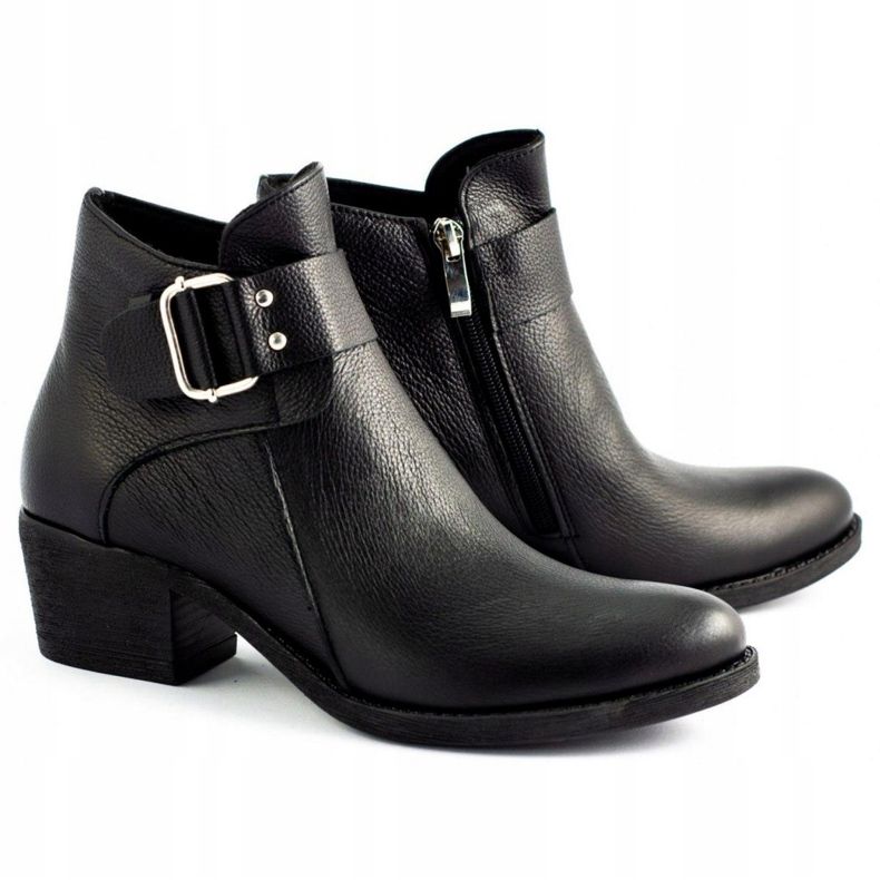 Olivier Crne kožne čizme za lice crno 2