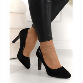 PJ1 Klasične pumpe na baru Suede Black Eliana crno 3