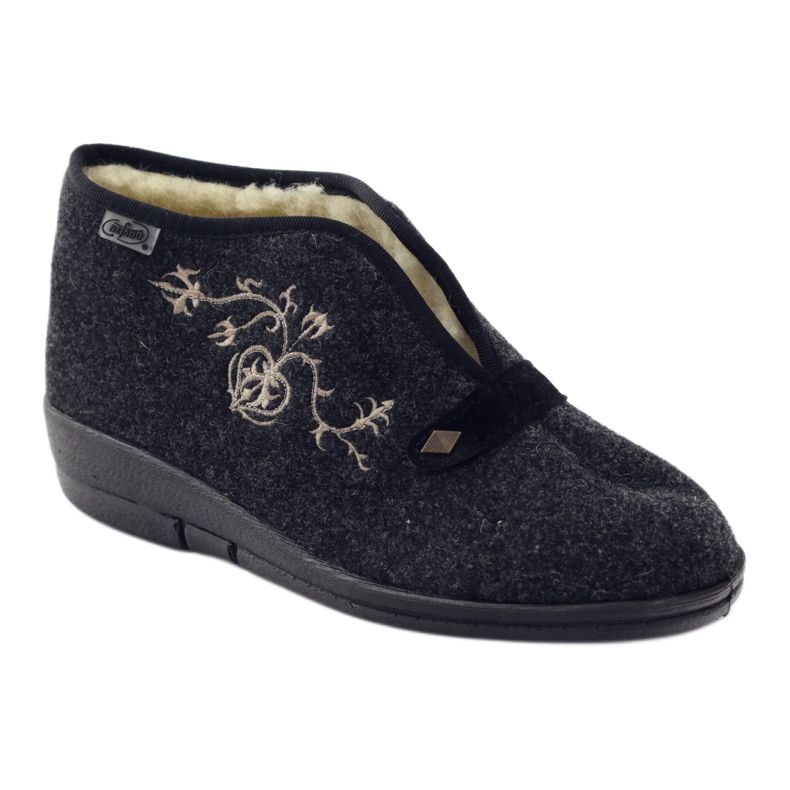 Dr.ORTO Befado ženske papuče s ovčjim krznom 031d028 sive siva 2