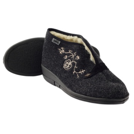 Dr.ORTO Befado ženske papuče s ovčjim krznom 031d028 sive siva 4