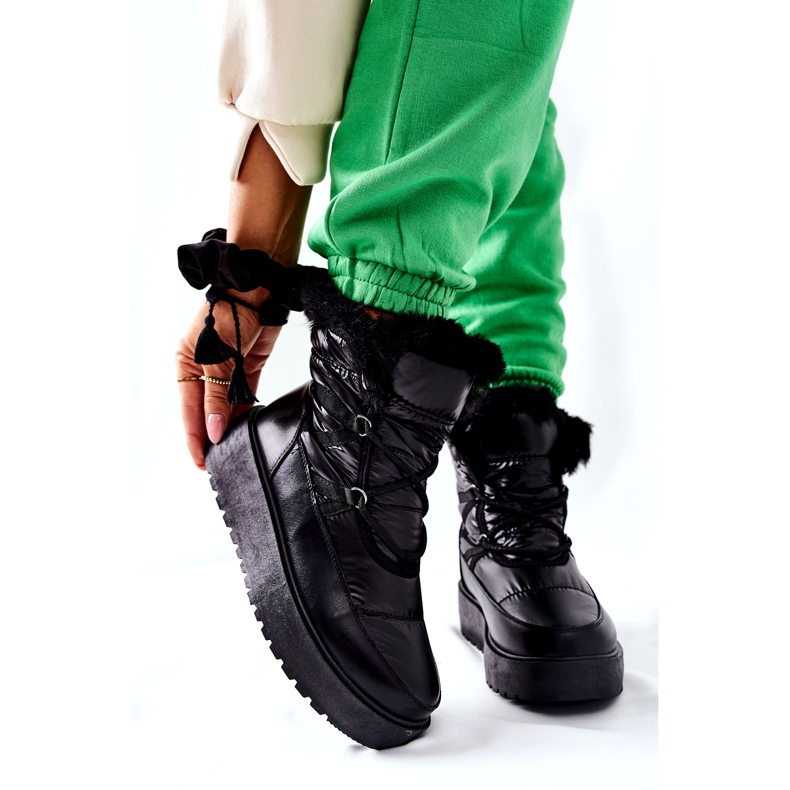 S.Barski Crne Gordianske ženske crne tople čizme za snijeg crna 1