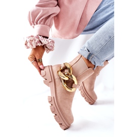 S.Barski Ženske izolirane bež Chelsea čizme s ukrasom 3