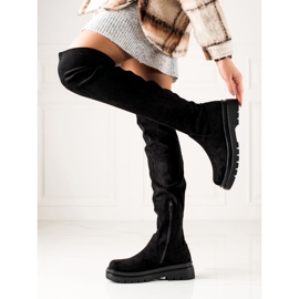 Sixth Sense Čizme od bedra od antilopa na platformi crno 2