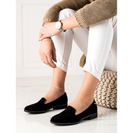 M.Daszyński Elegantne mokasine od antilopa crna 1