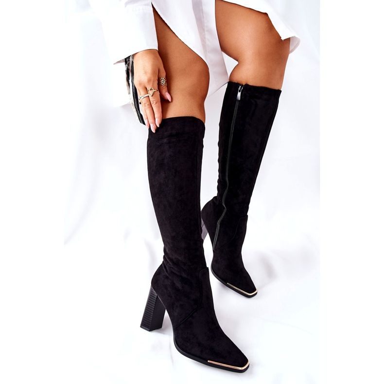 PS1 Ženske tople čizme Gold Toe Black Puentos crna 3