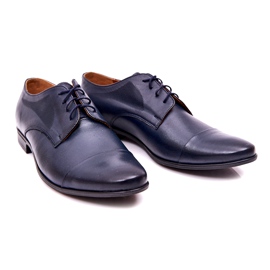 Bednarek Polish Shoes Muške kožne papuče Bednarek Navy Blue plava 1