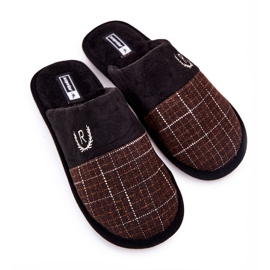 WJ1 Tople smeđe karirane papuče Blase smeđa 2