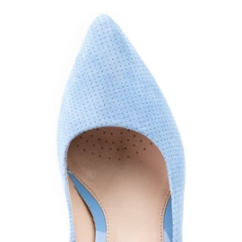 Marco Shoes Plave cipele od antilop kože s 3D točkicama plava 2