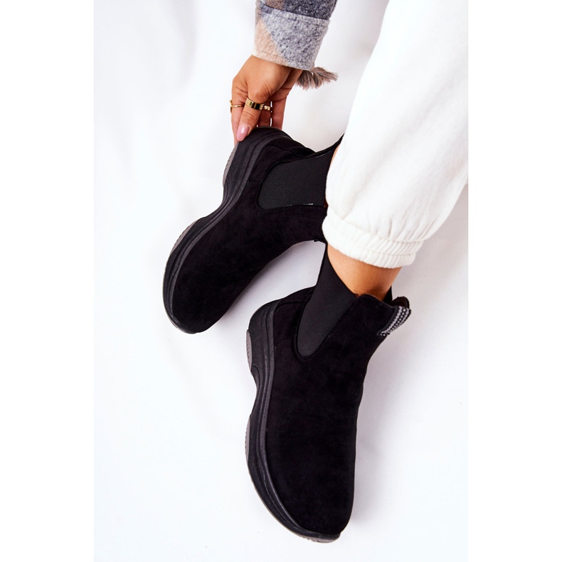 WS1 Crne Nicci antilop čizme s platformom crno 1