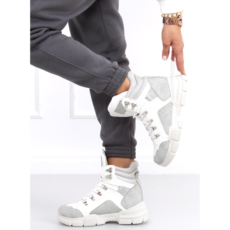 Brita LT.GREY visoke tenisice bijela siva 1