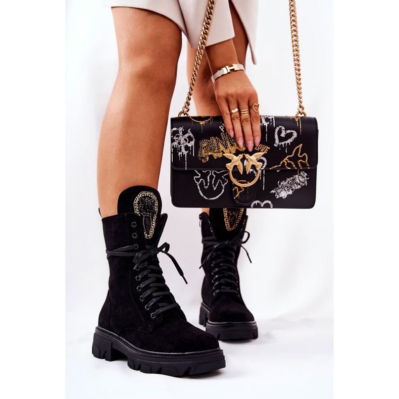 PL4 Crne antilop čizme s Elaina ukrasima crno 2