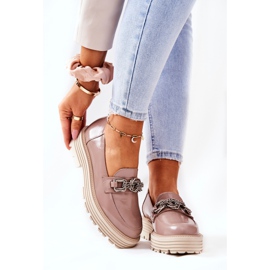 Ženske cipele naočale Kožne tamno bež boje Laura Messi 2383 2